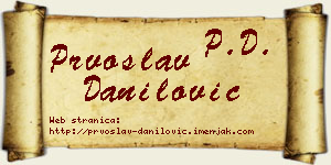 Prvoslav Danilović vizit kartica